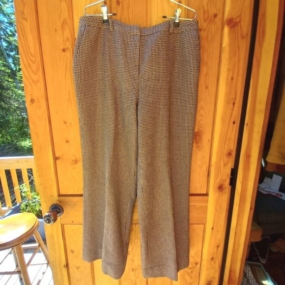 Vintage Talbots 100% Wool Womens Tweed Pants - Picture 1 of 8